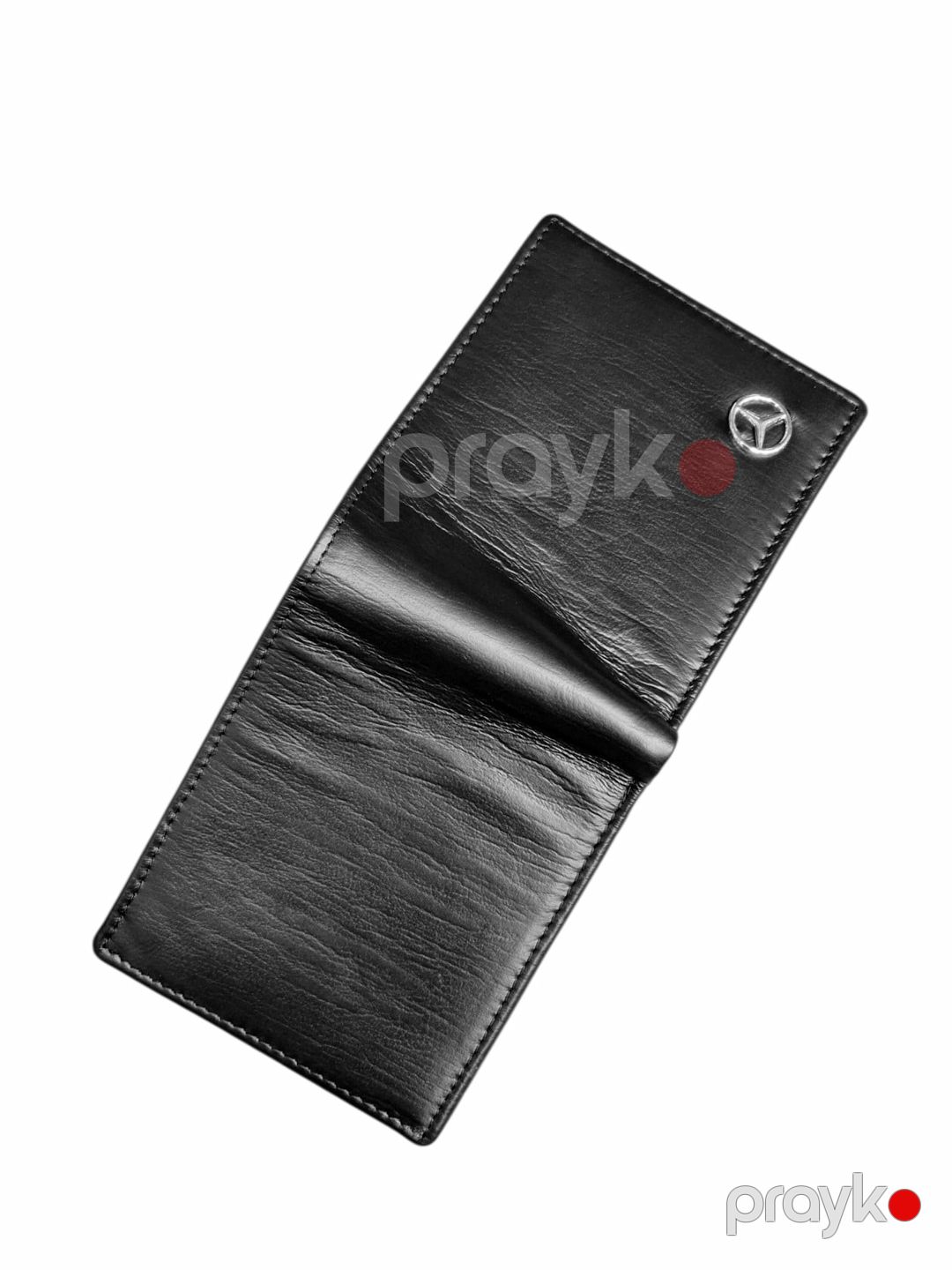 Kişilər üçün pul qabı, təbii dəri, 11x9.5 sm, 4 kart bölməsi, qara - TheBest_Mercedes_Plain-04_Black — Mallar, Bakı (2)