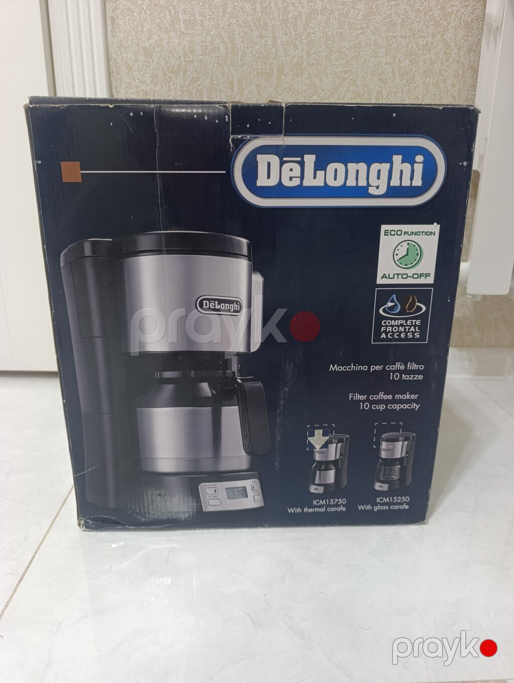 De’Longhi ICM15750 damcı (filter) tipli qəhvə maşını - 10 fincan — Qahvə aparatları və maşınları, Bakı (3)