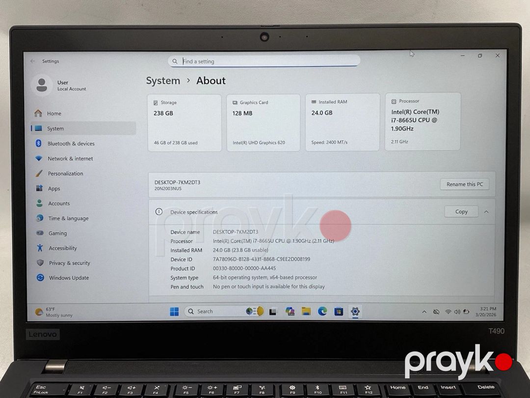 Noutbuk ThinkPad T490 — Noutbuklar, Bakı (5)