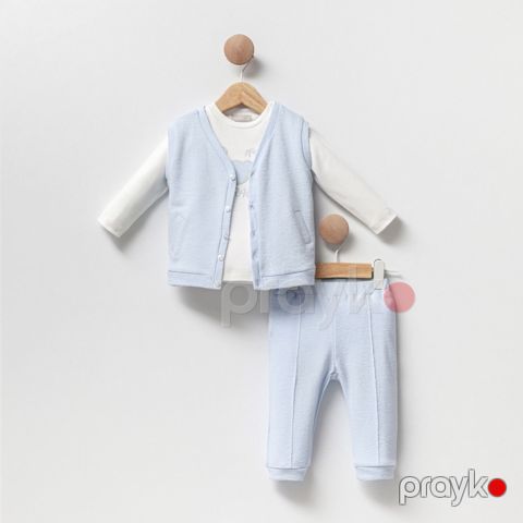 Oğlanlar üçün şalvarlı pijama dəsti Cassiope 477209CSS, mavi, pambıq, ölçü 9 ay — Bakı