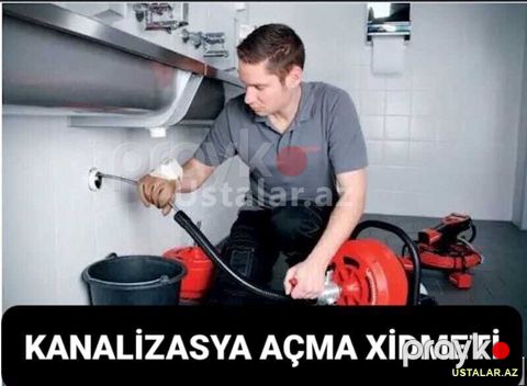 Kanalizasiya acma xidməti 7/24 saat — Bakı