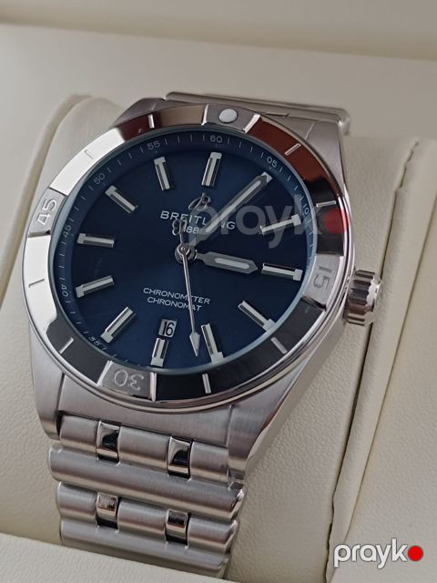 Kişi qol saatı Breitling 1884 Chronomat BRT1, gümüşü — Bakı