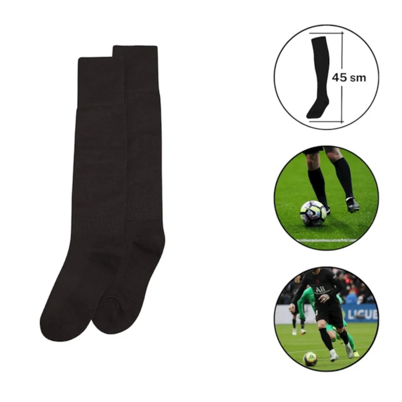 Futbol corabı, pambıq, qara, 45 sm, 1 cüt - WS1535 — Bakı