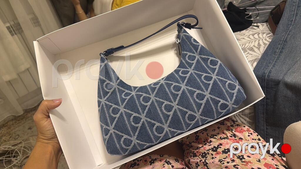 Calvin Klein Jeans denim çiyin çantası - Model: kiçik ölçülü — Çantalar, çamadanlar, cüzdanlar, Bakı (4)