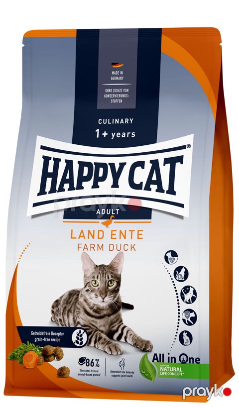 Quru yem Happy Cat Culinary Adult Farm Duck yetkin pişiklər üçün, ördək ilə, 1 kq — Bakı