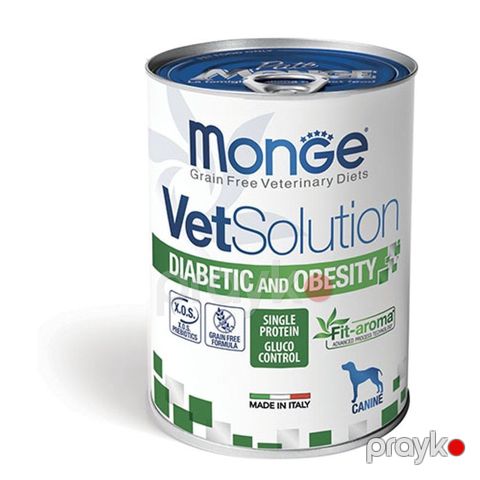 Nəm yem itlər üçün Monge Cane Vetsolution Diabetic and Obesity, 400 q — Bakı
