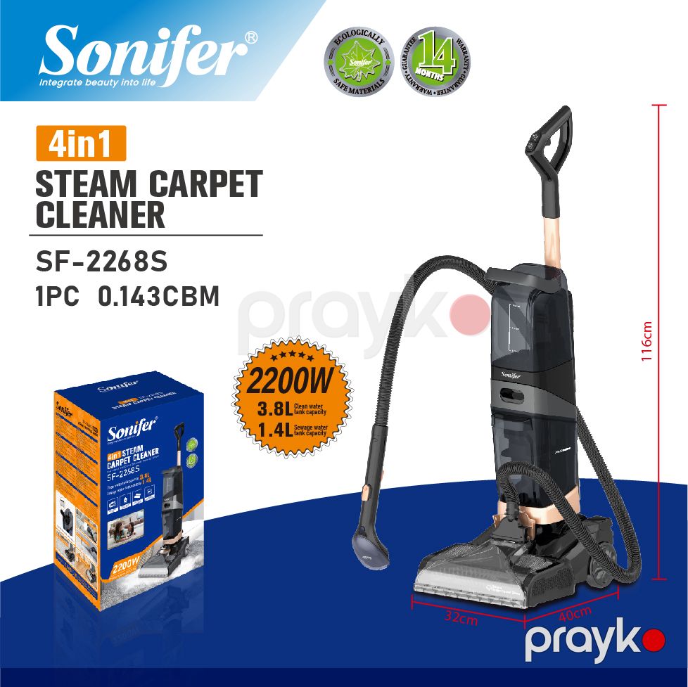 Sonifer SF-2268 – 4-ü 1-də Yüksək Güclü Elektrikli Buxarlı Xalça və Yumşaq Mebel Yuyan Maşın — Tozsoran, Bakı (4)