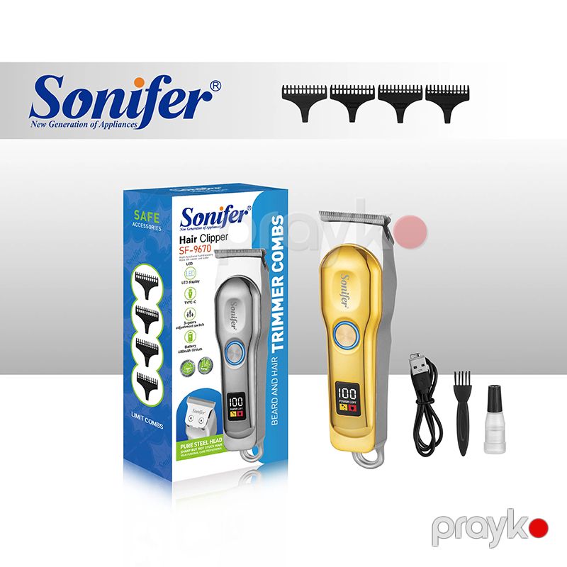 Sonifer SF-9670 Professional Simsiz Saç və Saqqal Trimmeri — Usturalar, trimmerler və epilyatorlar, Bakı (5)