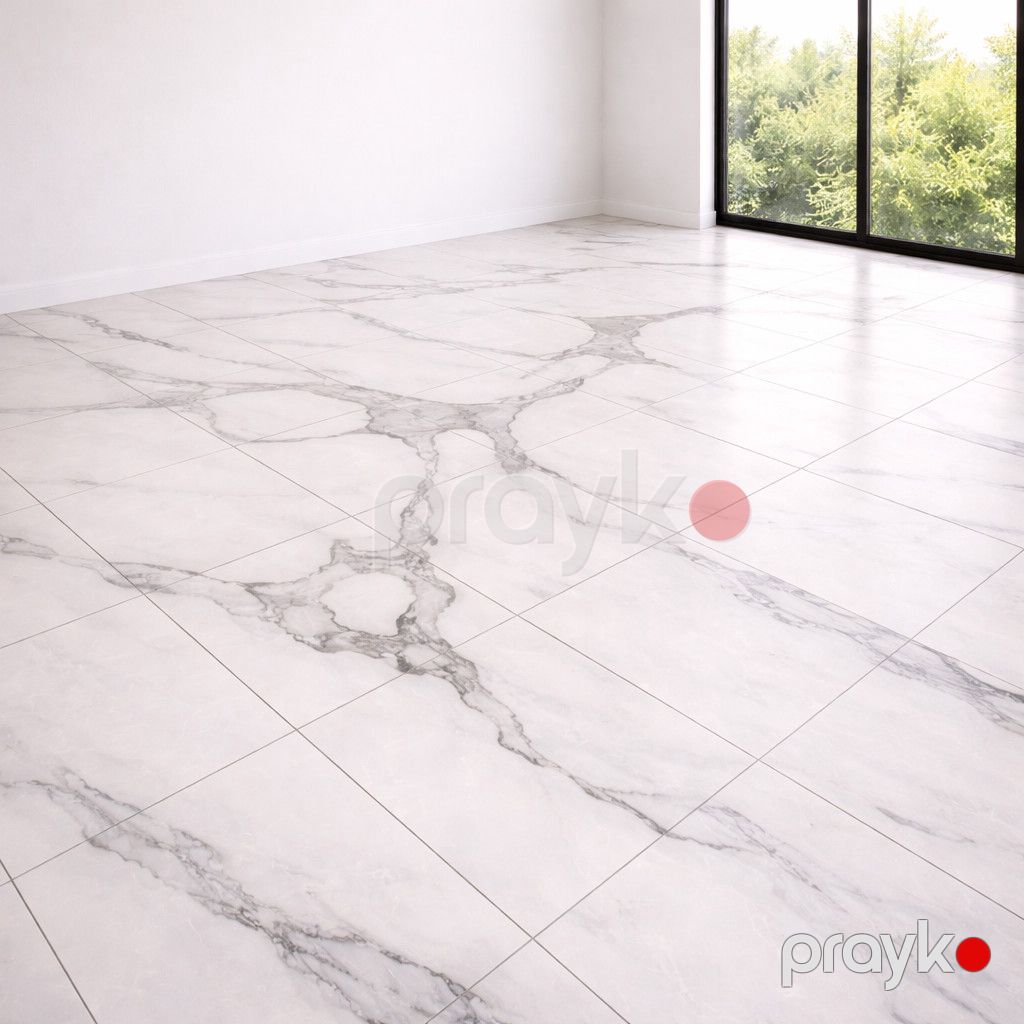 Dekorativ döşəmə örtüyü SPC88013, ağ, 60x60 sm — Mallar, Bakı (2)