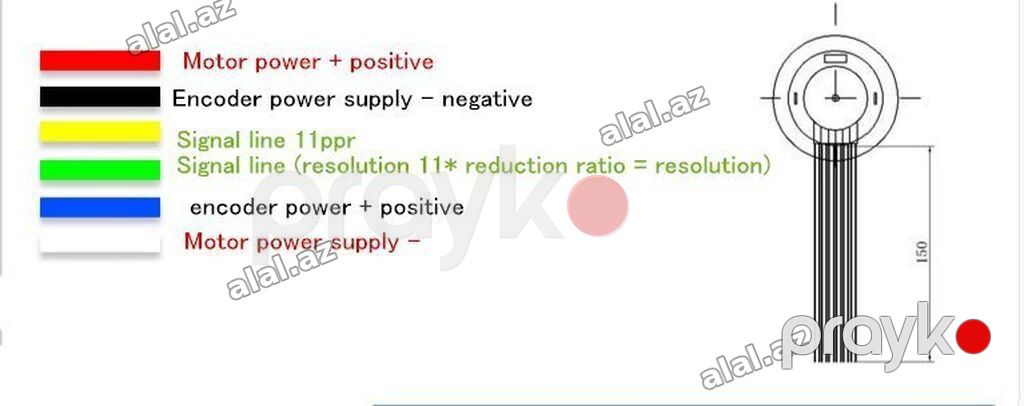 Elan: Enkoderli 6V 250 RPM Mikro DC Motor (30:1) Tətbiqlər: - Xətt — Avto, Bakı (2)