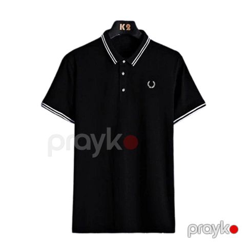 Kişilər üçün polo 57-1073, qara, pambıq/poliester, ölçü S — Bakı