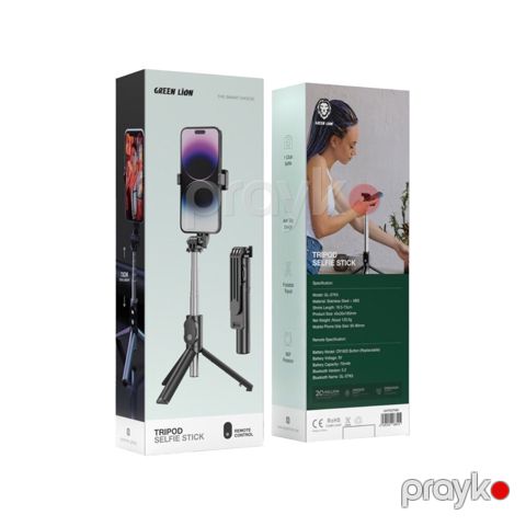 Green Lion Tripod Selfie Stick - Black — Bakı