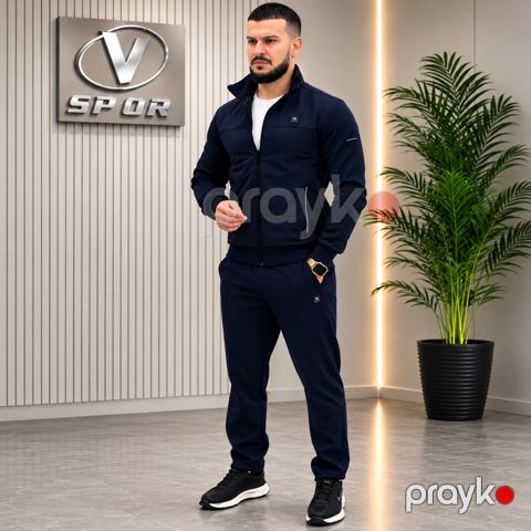 Kişi idman kostyumu, tünd göy, poliester, ölçü M — Bakı