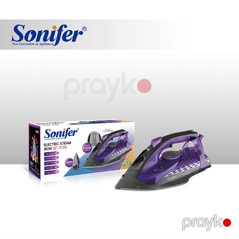 Sonifer SF-9130 Buxarlı Ütü – 3000W, Keramika Altlıqlı və Anti-Drip Sistemi ilə — Ütü, Bakı (4)