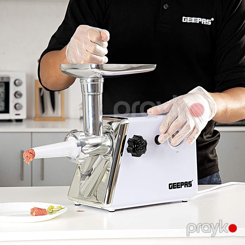 Çoxfunksiyalı Geepas Elektrikli Ətçəkən Maşın – 2000W, Paslanmayan Polad Korpus, Ultra Kəskin Bıçaq Başlığı — Digər mətbəx texnikası, Bakı (2)