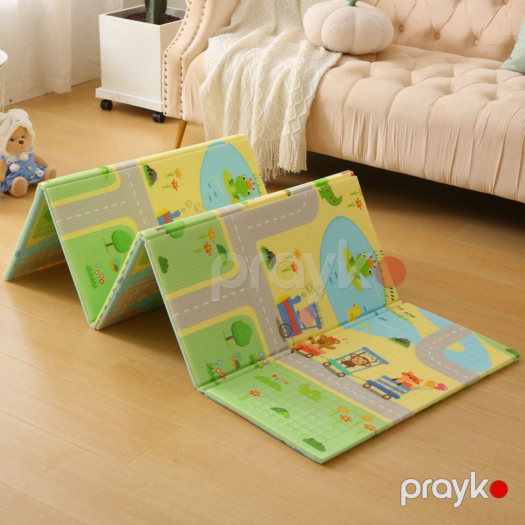 Funny Zoo Qatlanan Oyun Matı və Uşaq Xalçası – 150x180x1 sm (İkitərəfli və Yumşaq) — Uşaqlar üçün hər şey, Bakı (5)