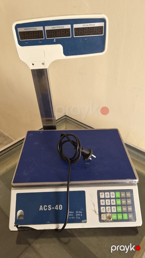 ACS-40 elektron ticarət tərəzisi - Daşıma qabiliyyəti: maksimum 40 kq — Bakı