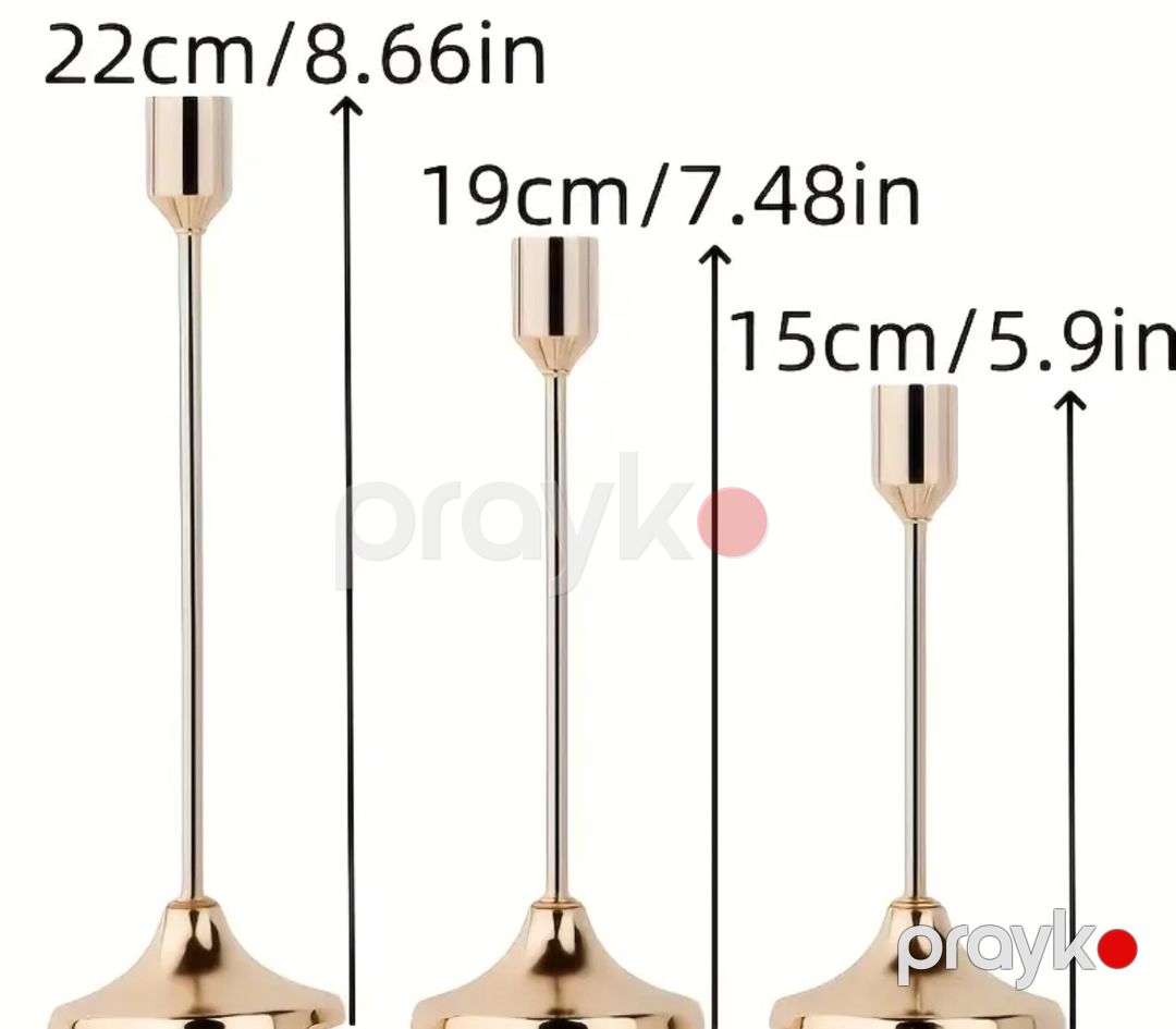 Şamdan dəsti 6219, qızılı, metal, 3 əd — Mallar, Bakı (2)