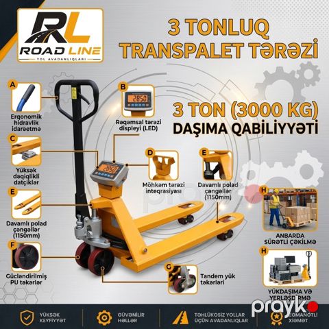 Tərəzili Transpalet 3T — Bakı