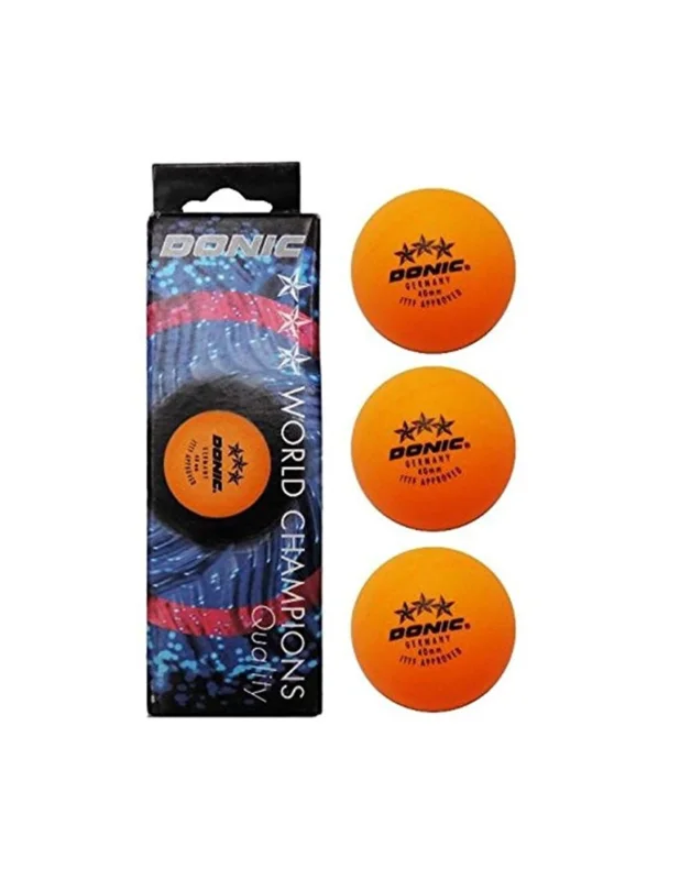 Top dəsti masaüstü tennis üçün Donic, 3 əd, sarı - WS0874 — Bakı