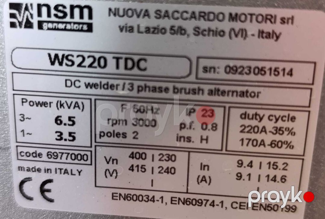 Honda mühərrikli qaynaq generatoru – Antor HW 220 (6.5 kVA / 220A) — Biznes və avadanlıq, Bakı (3)