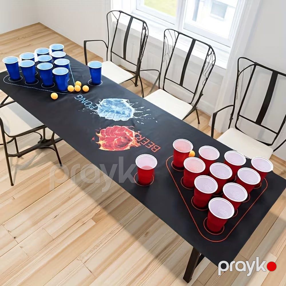 Oyun dəsti 49 element, 1 oyun xalçası, 24 sarı ping-pong topu, 12 qırmızı fincan, 12 mavi fincan — Oyun dəstləri, Bakı (2)