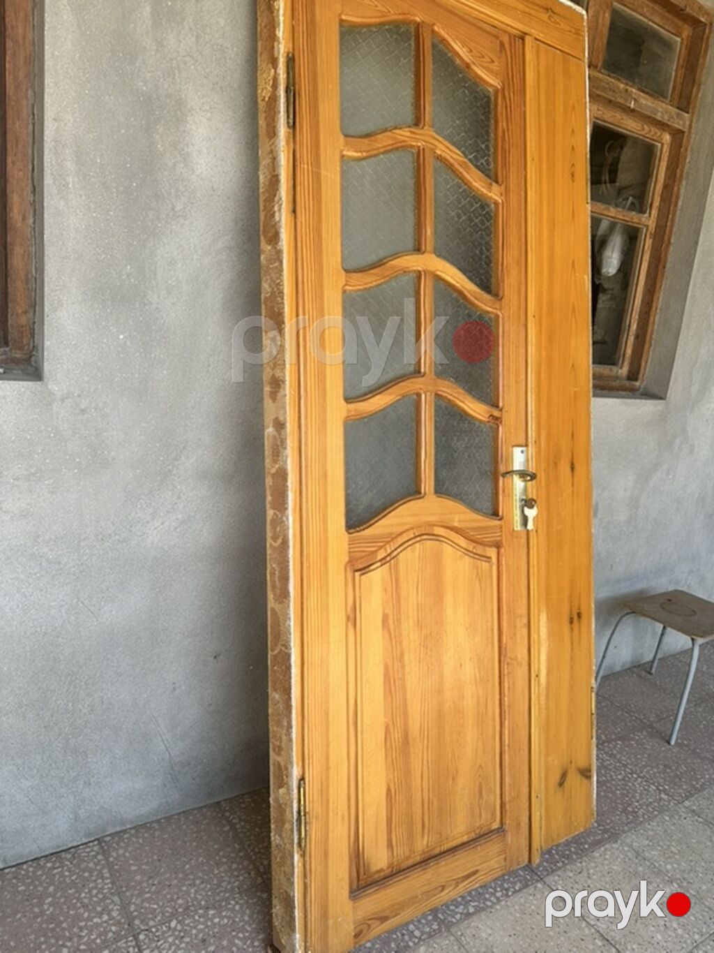Taxta otaq qapısı – şüşəli model - Material: təbii ağac (şpon deyil) — Pəncərələr, qapılar, balkonlar, Digah (5)
