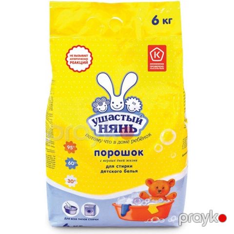 Uşaq paltarı üçün yuyucu toz Ушастый нянь, universal, 6 kq — Bakı