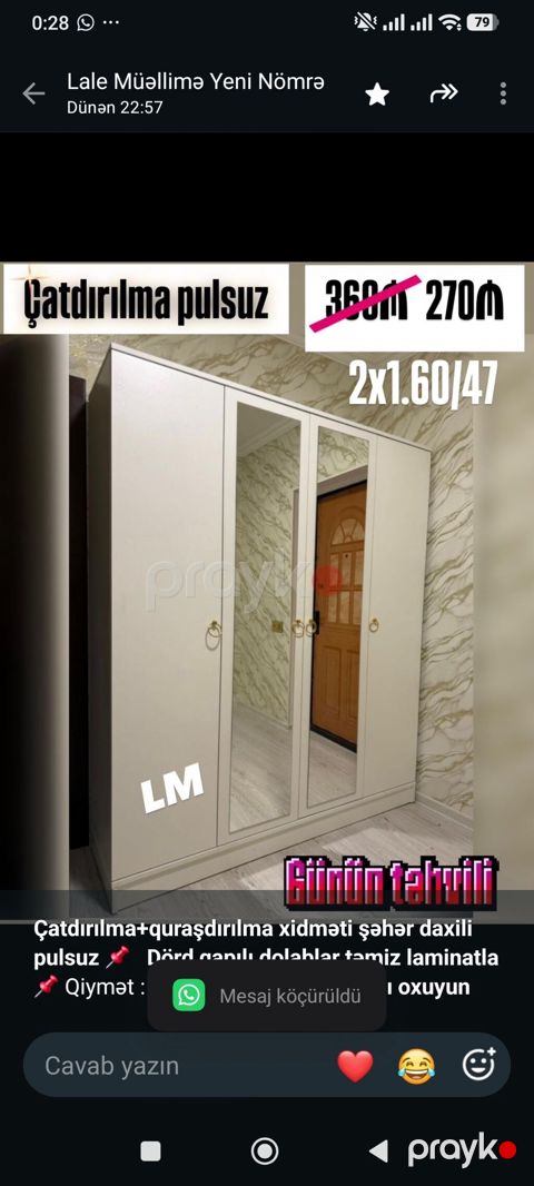 *Çatdırılma+quraşdırılma xidməti şəhər daxili pulsuz* *Dörd qapılı — Bakı