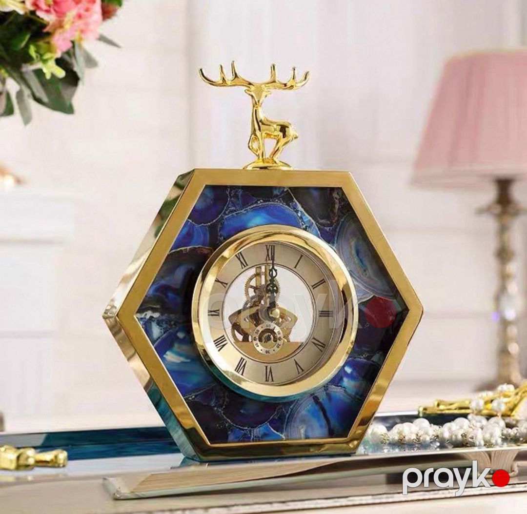 Qızılı metal sarkaçlı masa saatı. 838rj_38j — Mallar, Bakı