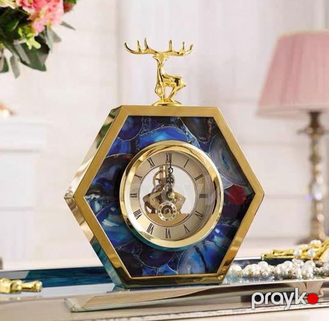 Qızılı metal sarkaçlı masa saatı. 838rj_38j — Bakı