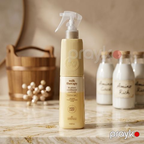 Kondisioner saçlar üçün NishLady Milk Therapy 386 ml — Bakı