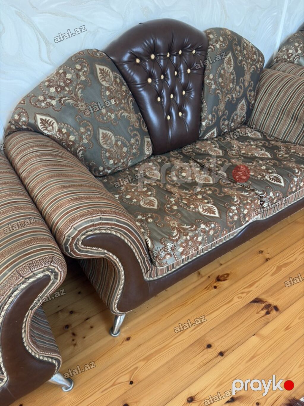 Klassik üslubda yumşaq mebel dəsti - Tərkib: 1 ədəd ikili divan, 2 — Mebel, Bakı (4)