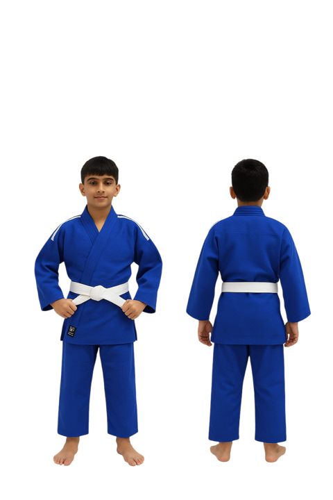 Cüdo məşqi üçün kimono, pambıq, göy, ölçü 5/180 — Bakı