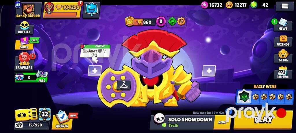 105K Brawl Stars hesabı – “Sandy Rockkk” - Kupa: 105k+ - Savaşçılar — Digər, Bakı (2)