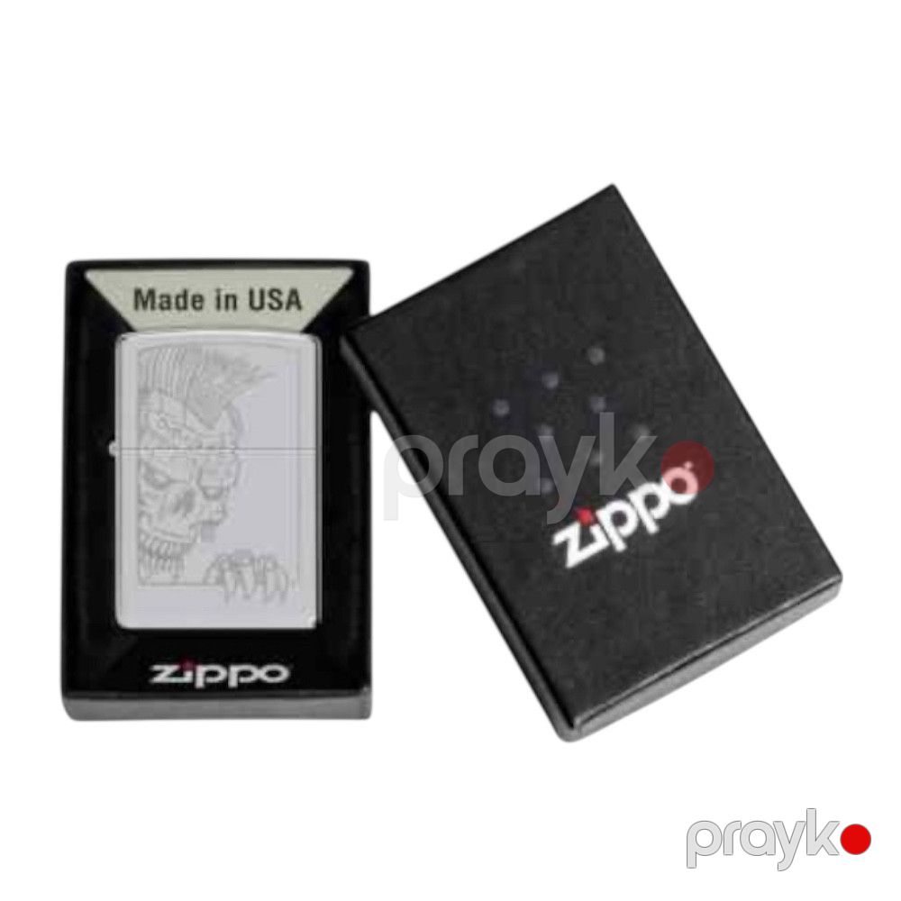 Alışqan Zippo Monawk Skull, gümüşü — Mallar, Bakı (3)