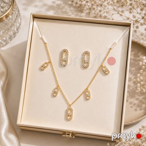 Bijuteriya dəsti boyunbağı və sırğa 5512 — Bakı
