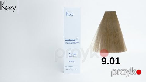 Saç üçün krem-boyası Kezy 9.01 Açıq təbii kül sarışın 100 ml — Bakı