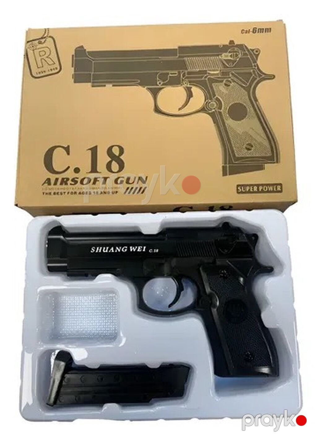 Məhsul: Shuang WEI C.18 Airsoft tapança Xüsusiyyətlər: - Kalibr: 6 mm — Oyuncaq silahları, Bakı (4)