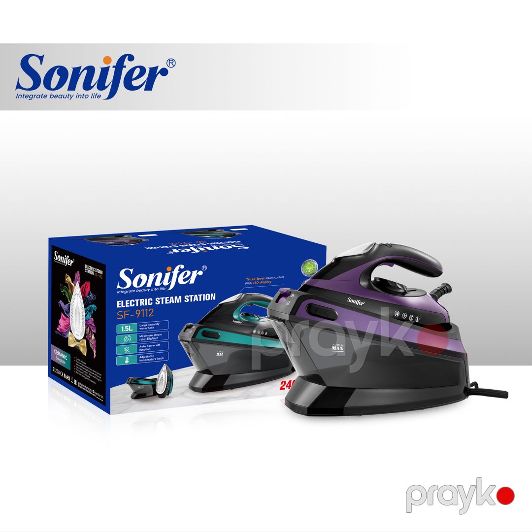 Sonifer SF-9112 – 2400W Peşəkar Buxar Stansiyalı Ütü, 1.5L Su Çəni — Ütü, Bakı (3)