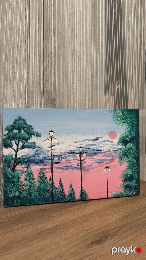 Yağlı boya ilə çəkilmiş əl işi rəsm satılır 13 azn Ölçü 30x20