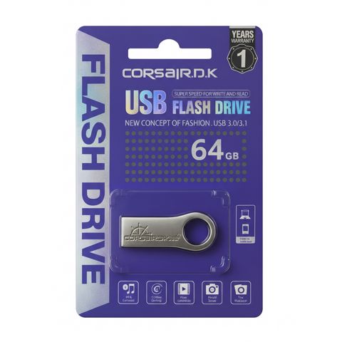 Corsair.D.K 64GB USB 3.0/3.1 Yüksək Sürətli Metal Fləş Kart — Bakı