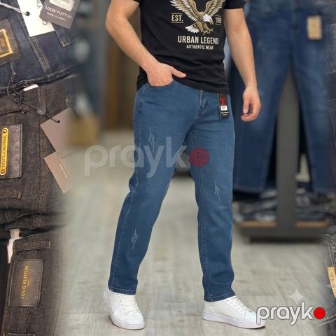 Kişi cinsi No brand, Dar cins, Göy, Pambıq, 34 ölçü — Bakı