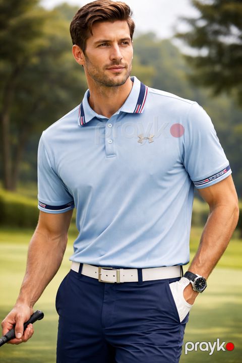 Polo kişilər üçün 1237, mavi, poliester, ölçü 2XL — Bakı