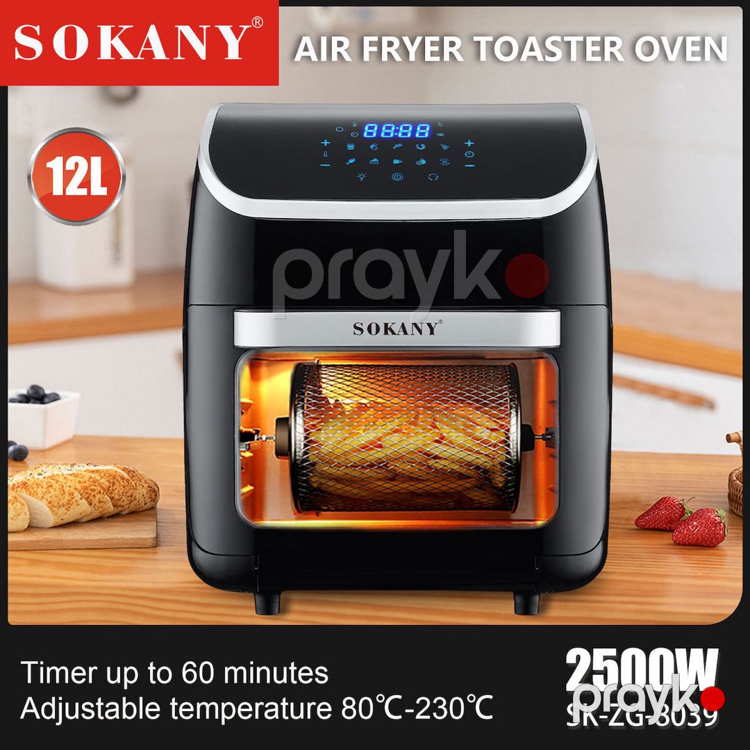 Sokany 12L Air Fryer SK-ZG-8039 – 2500W, Temperatur Nəzarəti, Yağsız və Sürətli Bişirmə — Digər mətbəx texnikası, Bakı (4)