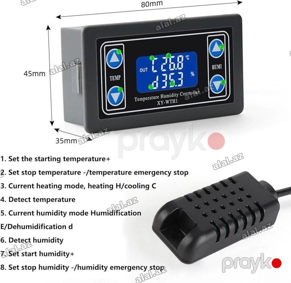 Term higro controller XY-WTH1 Term higro controller XY-WTH1 — Təmir və inşaat, Bakı (4)