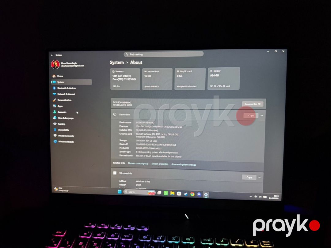ASUS rog G16 — Noutbuklar, Bakı (5)