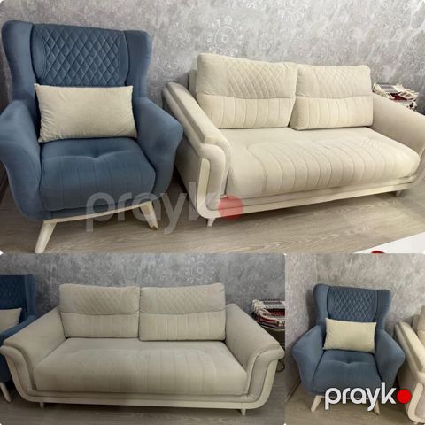 Divan iki eded kreslo. 500azn. Bazalı divan yaxsi veziyyetde ünvan