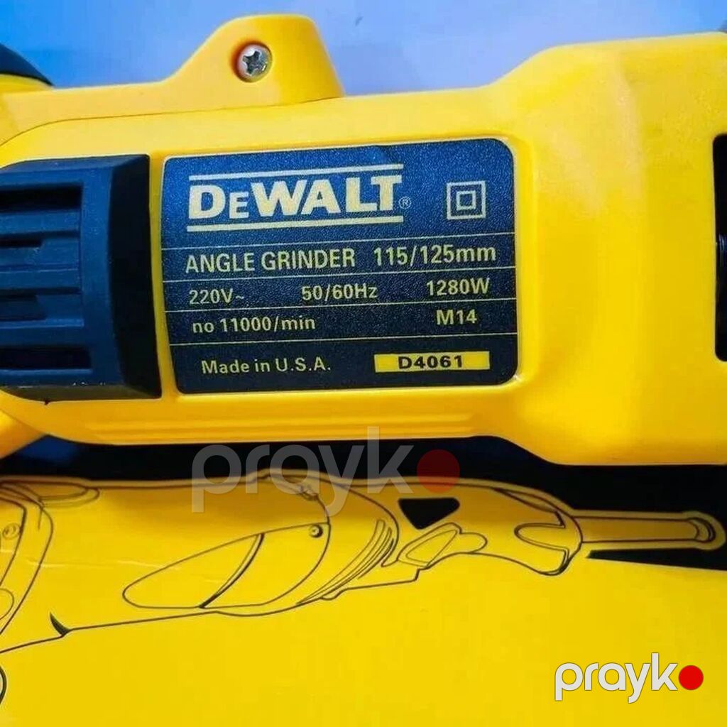 DeWALT bucaqslı daşlayıcı (Angle Grinder) – model D4061 Texniki — Zımpara maşınları, Digah (2)