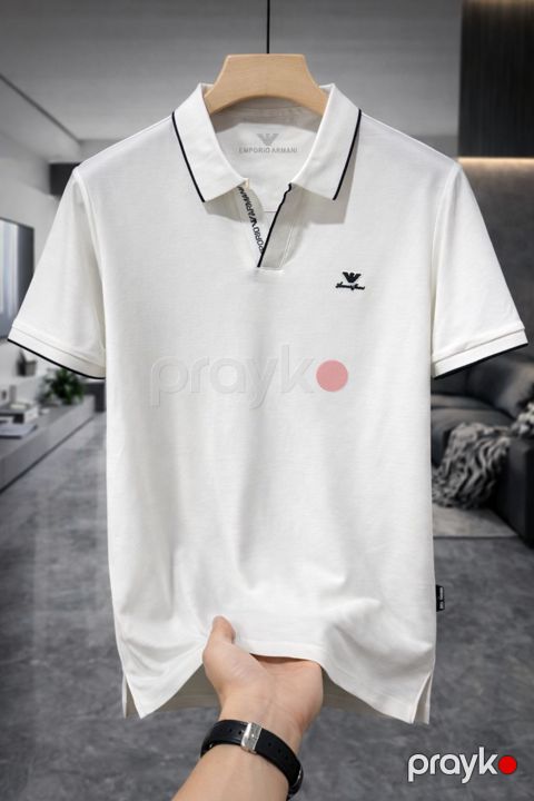 Polo kişilər üçün VC_2069717, ağ pambiq, ölçü XL — Bakı